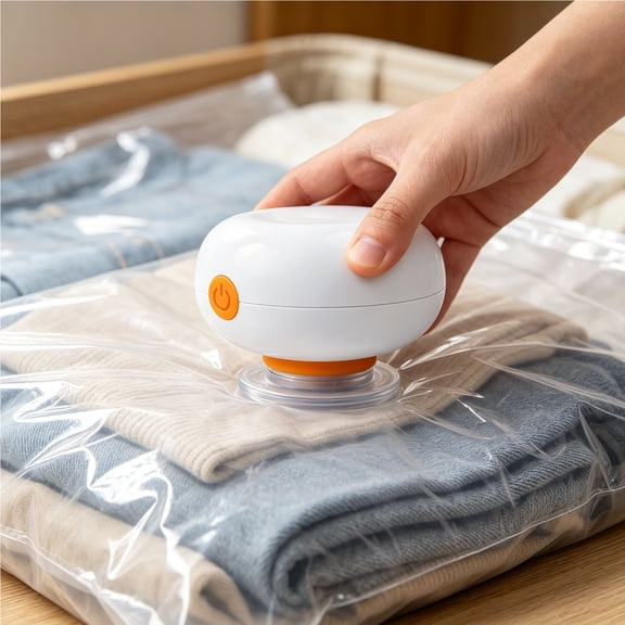 CaiTeLin USB Rechargeable Vacuum Sealing Pump, Portable Electric Air Pump for Clothing Storage Bags, Home Organization Travel Compression Closet Space Saver for Home Daily Use