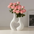 thumbnail image 1 of CaiTeLin Valentine's Day Plastic Vase, Non-Fragile Decorative Art Tabletop Vase, for Artificial Flowers, Home Desk, Bookshelf, Wedding, Dining Table Decor, 1 of 6
