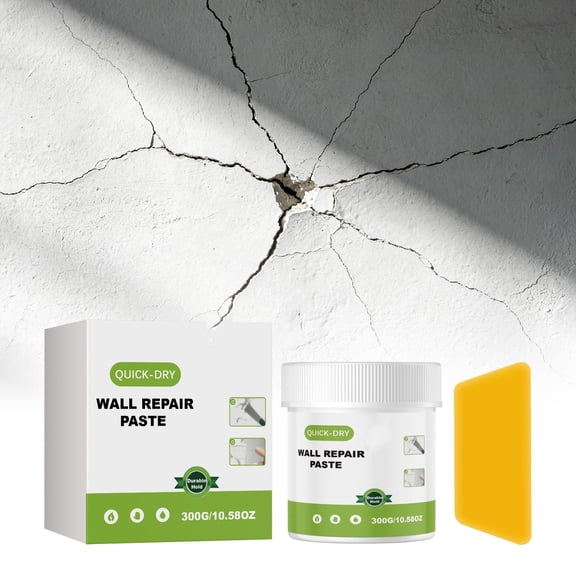 CaiTeLin Wall Repair Paste Household Patching Tool, 10.1 fl oz Repairs Wall Cracks and Holes Waterproof, Home Interior Exterior Maintenance for Home Daily Use Daily Use for Home Daily Use