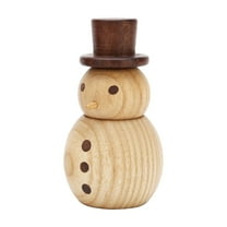 CaiTeLin Wooden Snowman Diffuser, Flameless Aroma Essential Oil Warmer, Natural Wood Fragrance Dispenser, For Office Bedroom Home Decor and Christmas Gift, Beige