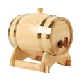 thumbnail image 1 of CaiTeLin Wooden Wine Barrel Decor, Home Decorative Beer Keg Storage Container Vessel, Rustic Accent for Bar Kitchen Party Table Mantle Shelf Window Indoor Seasonal Holiday Display, 1 of 6