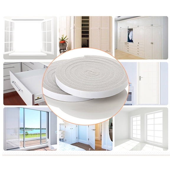 CaiYueKe 1 Counts High Density Foam Weather Stripping Door Seal Strip Insulation Tape Roll for Insulating Door Frame, Window, Air Conditioner Self Adhesive Sealing Weatherstrip Dustproof