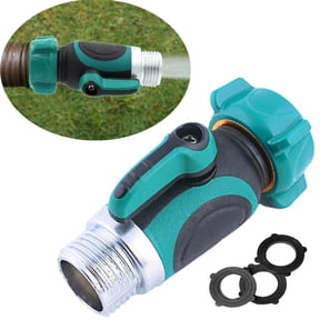 CaiYueKe 3/4 Inch Garden Hose Shut Off Valve, Brass Metal Water Connector with On Off Control, Direct Flow Tap Adapter for Outdoor Faucet Hose End Nozzle