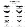 thumbnail image 1 of CaiYueKe 3D Halloween LED Night Light Bats Wall Stickers, Glow in Dark PVC Flash Decals for Holiday Party Window Display Garage Ceiling Stair Porch Decor 12/24/36/48/60pcs, 1 of 8