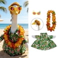 thumbnail image 1 of CaiYueKe 4 Pcs/Set Hawaiian Porch Goose Outfits, Summer Lawn Goose Costume, Yard Goose Clothes Hawaiian Wreath with Glasses for 23" Statue Patio Garden Decoration, 1 of 8