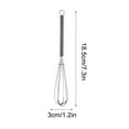 thumbnail image 1 of CaiYueKe 5 Counts Stainless Steel Egg Beater Whisk Mixer Multifunctional Hand Held Stirring Tool for Eggs Milk Flour Cream Batter Kitchen Baking Cooking Durable Rust Resistant Easy Clean, 1 of 3