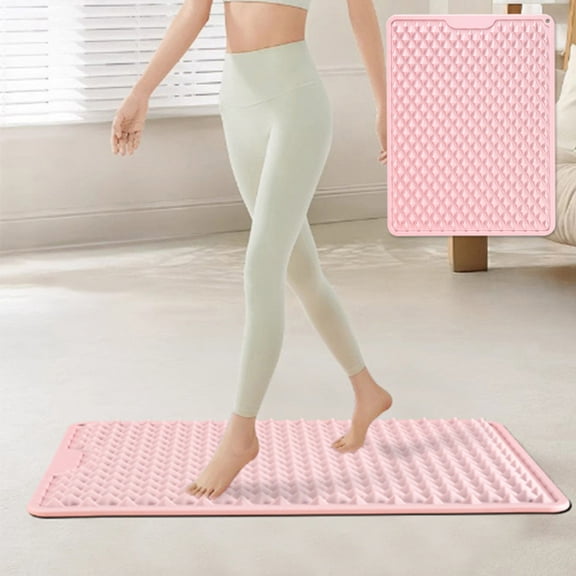 CaiYueKe Acupressure Mat and Foot Massager Pad, Non-Slip Silicone Reflexology Massage Pad for Plantar Fasciitis Relief, Muscle Recovery, Home Office Floor Mat for Relaxation, Stress Relief, Washable