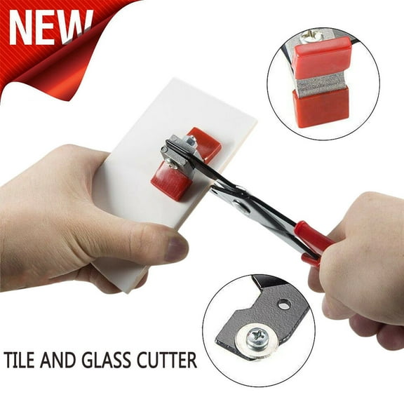 CaiYueKe Ceramic Tile Cutter Tile Nippers With Strong Plastic Breaker Bar Scoring Wheel Glass Cutters Tools Tile Cutter Hand Tool For Cutting Porcelain Ceramic Mirror