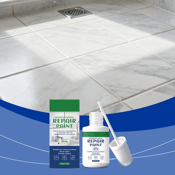 CaiYueKe Ceramic Tile Repair Paint Chip Scratch Filler for Bathroom Kitchen Floor Wall Tile Grout Crack Restoration Waterproof Durable Touch Up Paint for Porcelain Ceramic Surface