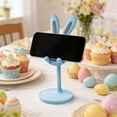 thumbnail image 1 of CaiYueKe Cute Bunny Retractable Phone Stand Adjustable Height Desktop Tablet Holder for Desk Bed Sofa Viewing Video Calls Cartoon Design Durable Plastic Portable Mobile Device Holder, 1 of 7