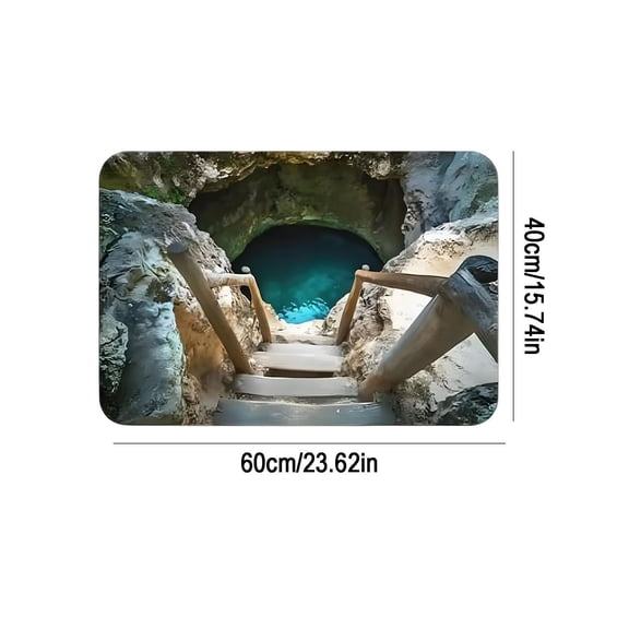 CaiYueKe Diatomite Mud Doormat, Non-Slip Waterproof Floor Mat, Super Absorbent Entrance Carpet for Home Kitchen Bathroom, Durable Easy Clean Dirt Trapping Rug for Indoor Outdoor Use