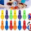 CaiYueKe Easy Can Opener,12 Pcs Colorful Soda Beer Can Opener & Beverage Can Cover Protector, Leakproof Soda Can Cover Can Openers for Pop,Premium Plastic Shields
