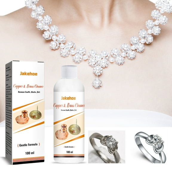 CaiYueKe Jewelry Cleaner Spray 100ml, Copper Brass Gold Watch Diamond Cleaner, Rust Remover Decontamination for Metal Jewelry, Easy Spray on Wipe Off, Restore Shine for Necklace Ring Bracelet