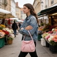 thumbnail image 1 of CaiYueKe Large Tote Bag for Women Stylish Shoulder Bag Commuter Purse with Bow Design Lightweight Nylon Handbag Spacious Work Bag Travel Tote Casual Everyday Carryall, 1 of 7