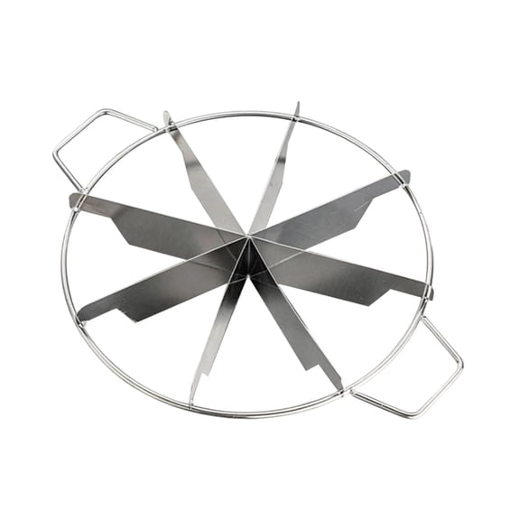 CaiYueKe Pie Cutter Cake Marker Round 10.2 Inches Diameter Stainless Steel Cake Cutter Slicer Rust Proof, Divider with Side Handle Press for Commercial Home(8 Slice,6 Slice)