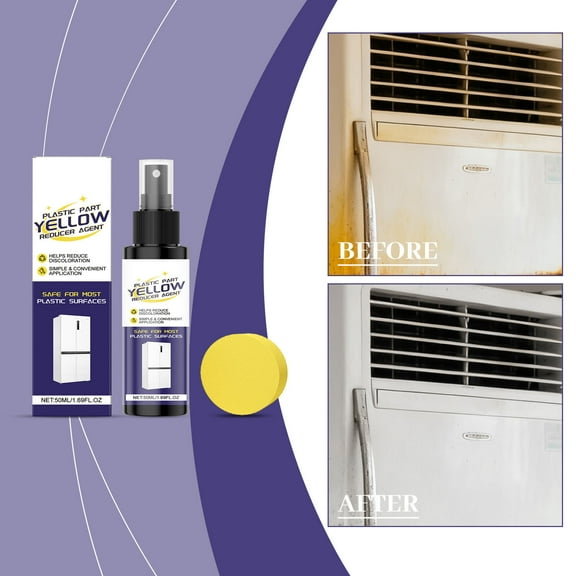 CaiYueKe Plastic Rubber Yellowing Restoration Spray Anti Oxidation Cleaner for Automotive HVAC Furniture Components Scratch Fade Protection Maintenance