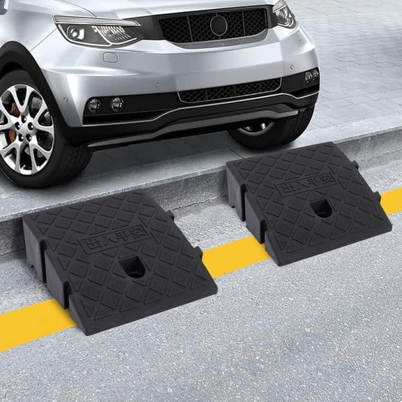 CaiYueKe Portable Lightweight Plastic Curb Ramps - Heavy Duty Plastic Threshold Ramp Set for Driveway, Loading Dock, Sidewalk, Car, Truck, Scooter, Bike, Motorcycle, Wheelchair Mobility