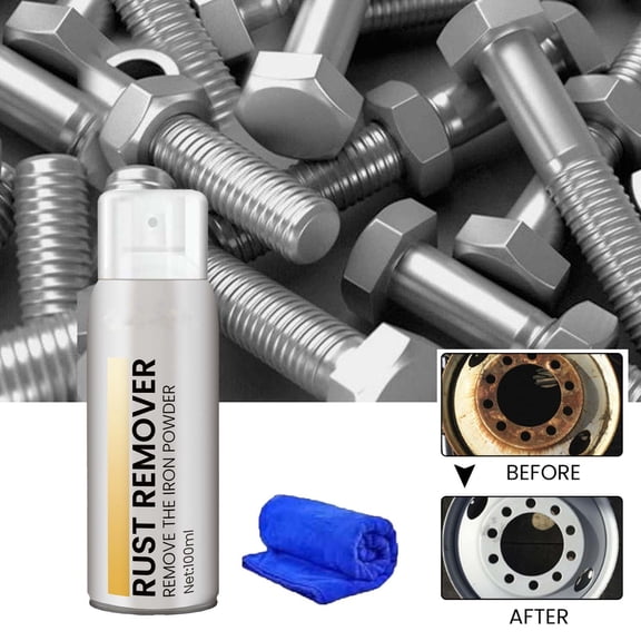 CaiYueKe Rust Remover Spray for Metal Surfaces, Rust Stain Remover, Multi-Purpose Rust Dissolver & Inhibitor, Derusting Spray for Car Parts, Tools, Home Cleaning, Fast Acting Rust Treatment