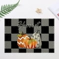 thumbnail image 1 of CaiYueKe Thanksgiving Table Mat Set Heat Insulation Placemats Holiday Dining Decor Kitchen Table Runner Fall Pumpkin Checkered Polyester Fabric Home Decorations, 1 of 7