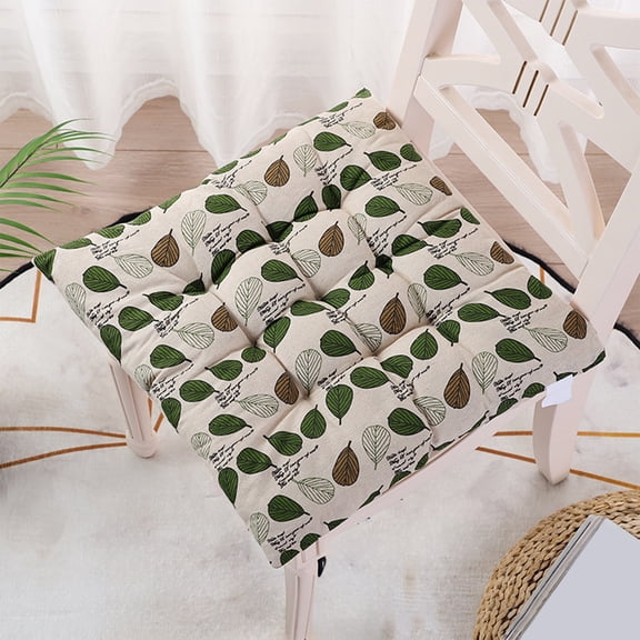 CaiYueKe Tufted Chair Cushions with Ties Indoor Outdoor Seat Cushion Patio Furniture Cushion Non-Slip Thick Padded Cushion for Kitchen Dining Chair Bench Sofa