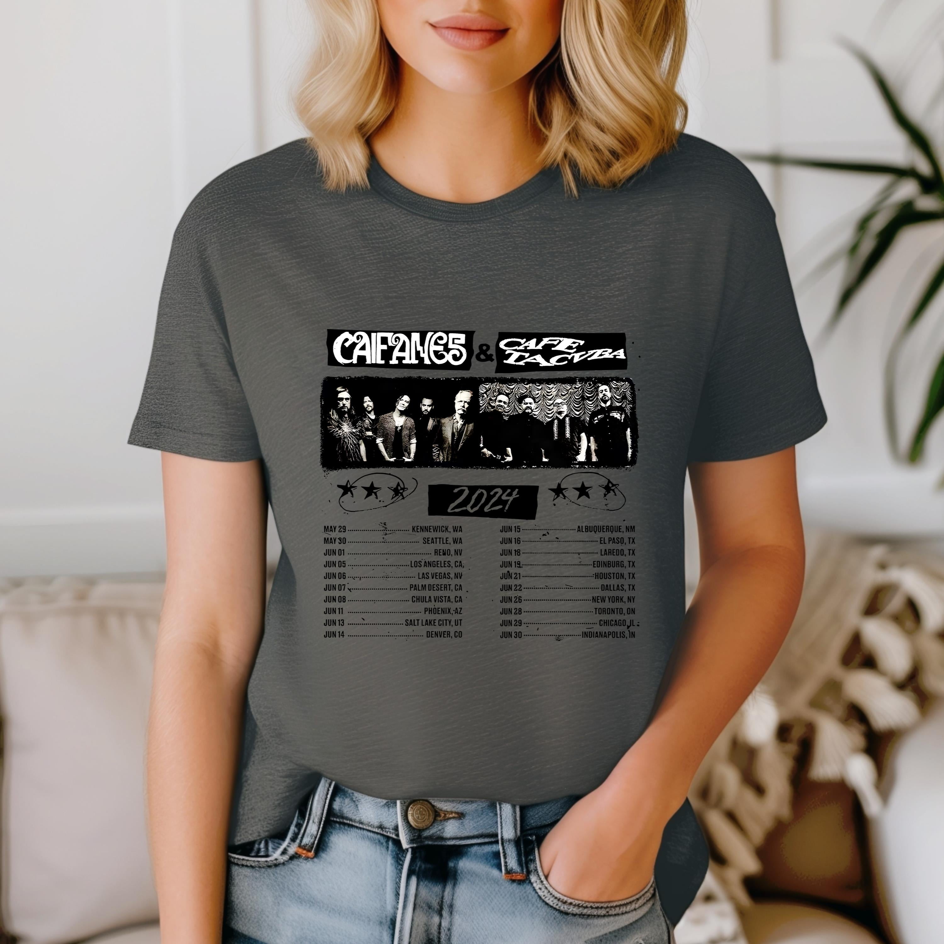 Caifanes And Café Tacvba North America Tour 2024 Unisex T-Shirt ...