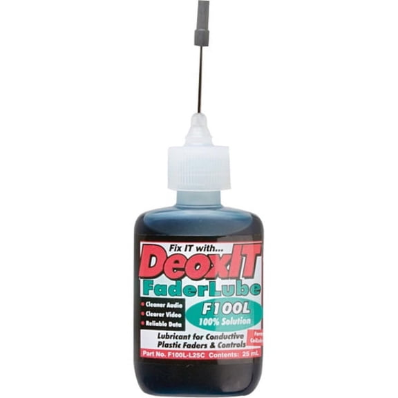 Hosa F100L-L25C CAIG DeoxIT FaderLube, 100% Dropper, 25 mL