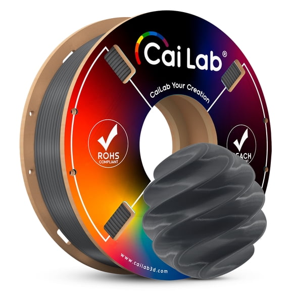 Cailab PLA+ 3D Printer Filaments, 0.44lb(200g) Spool, for Bambu Lab, Gray