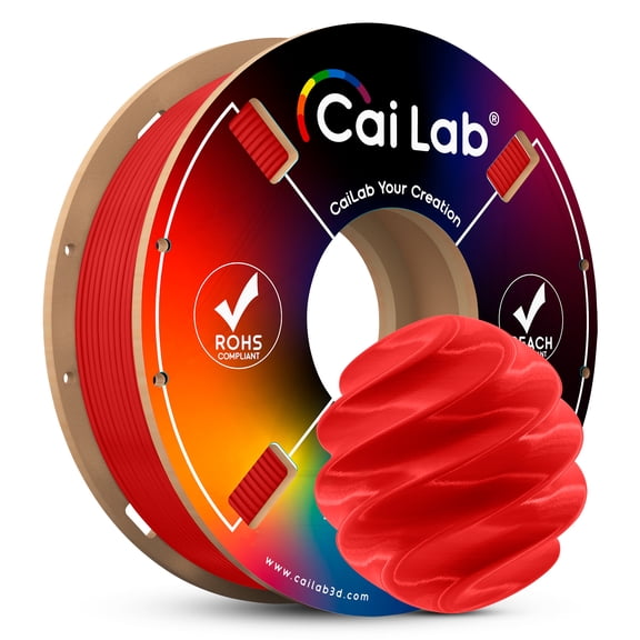 Cailab PLA+ 3D Printer Filaments, 0.44lb(200g) Spool, for Bambu Lab, Red