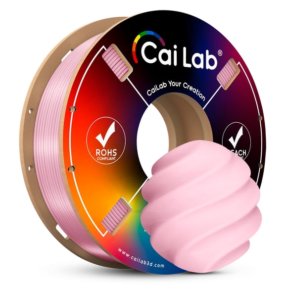 Cailab PLA+ 3D Printer Filaments, 0.44lb(200g) Spool, for Bambu Lab, Sakura Pink