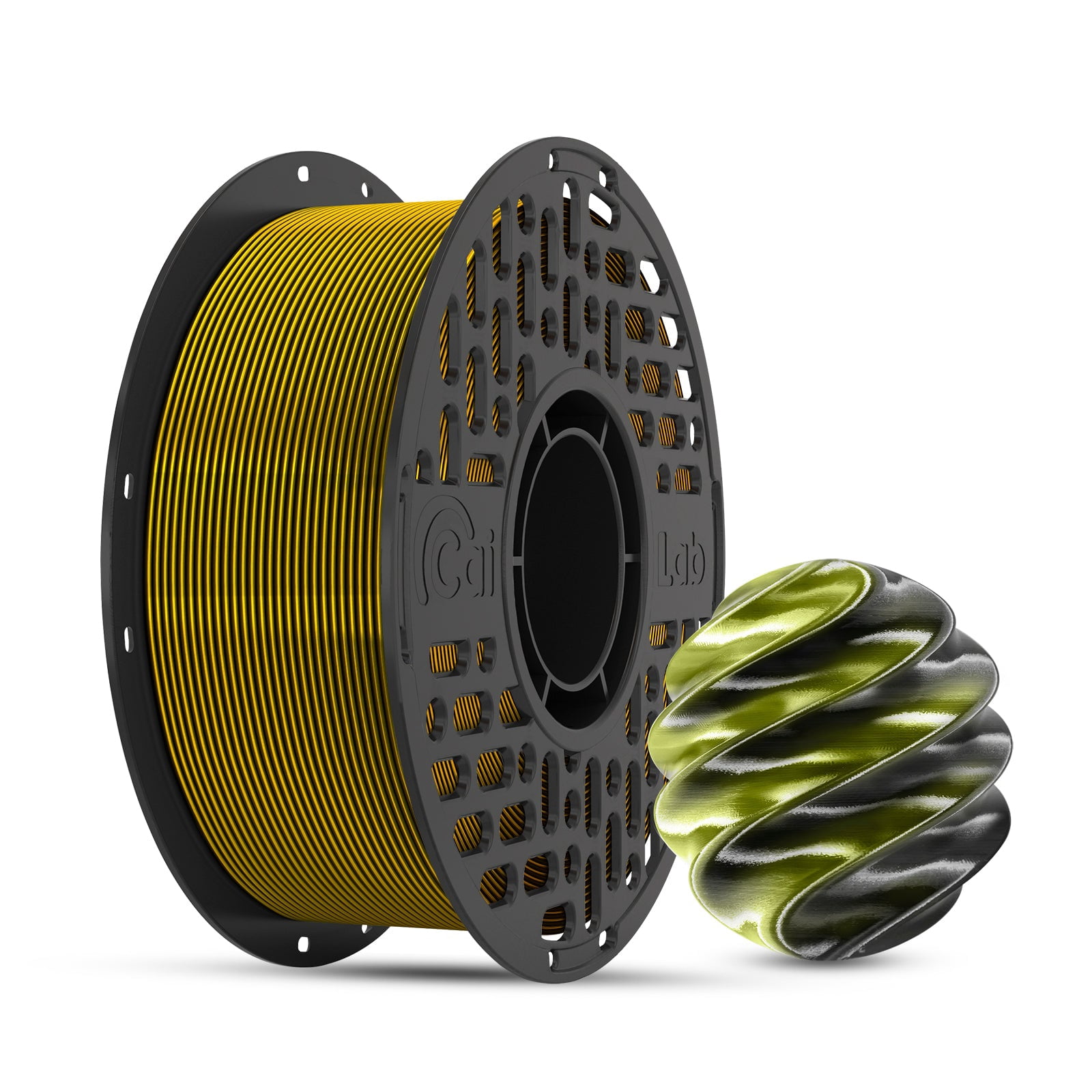 Cailab PLA Silk Dual-Color 3D Printer Filament, 2 Colors Changing, 2 ...