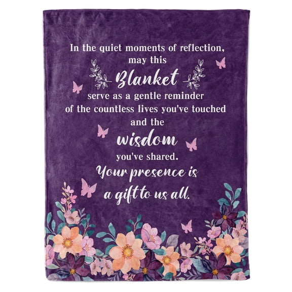 KAAYEE Gifts for Elder Blanket, Birthday Gifts for Dad, Mom Gifts from Daughter Son Throw Blanket 60" X 50",Purple