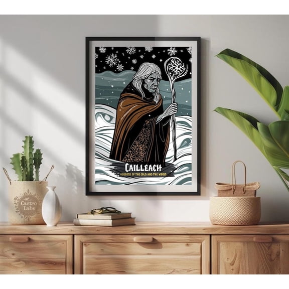 Cailleach Celtic Mythology Wall Art Print, Unframed Paper Poster 11x14in