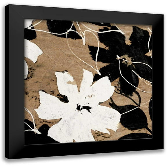 Cailler, Sylvie 12x12 Black Modern Framed Museum Art Print Titled - Fleurs II