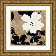 Cailler, Sylvie 15x15 Gold Ornate Wood Framed with Double Matting Museum Art Print Titled - Fleurs I