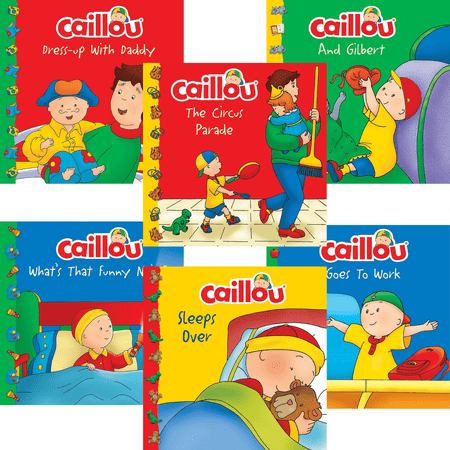 Caillou Series Book Set #1 : Caillou and Gilbert, Caillou: Circus Parade, Caillou: Dress-up with Daddy, Goes to Work, Caillou Sleeps Over, What’s That Funny Noise? (Paperback Collection) NEW