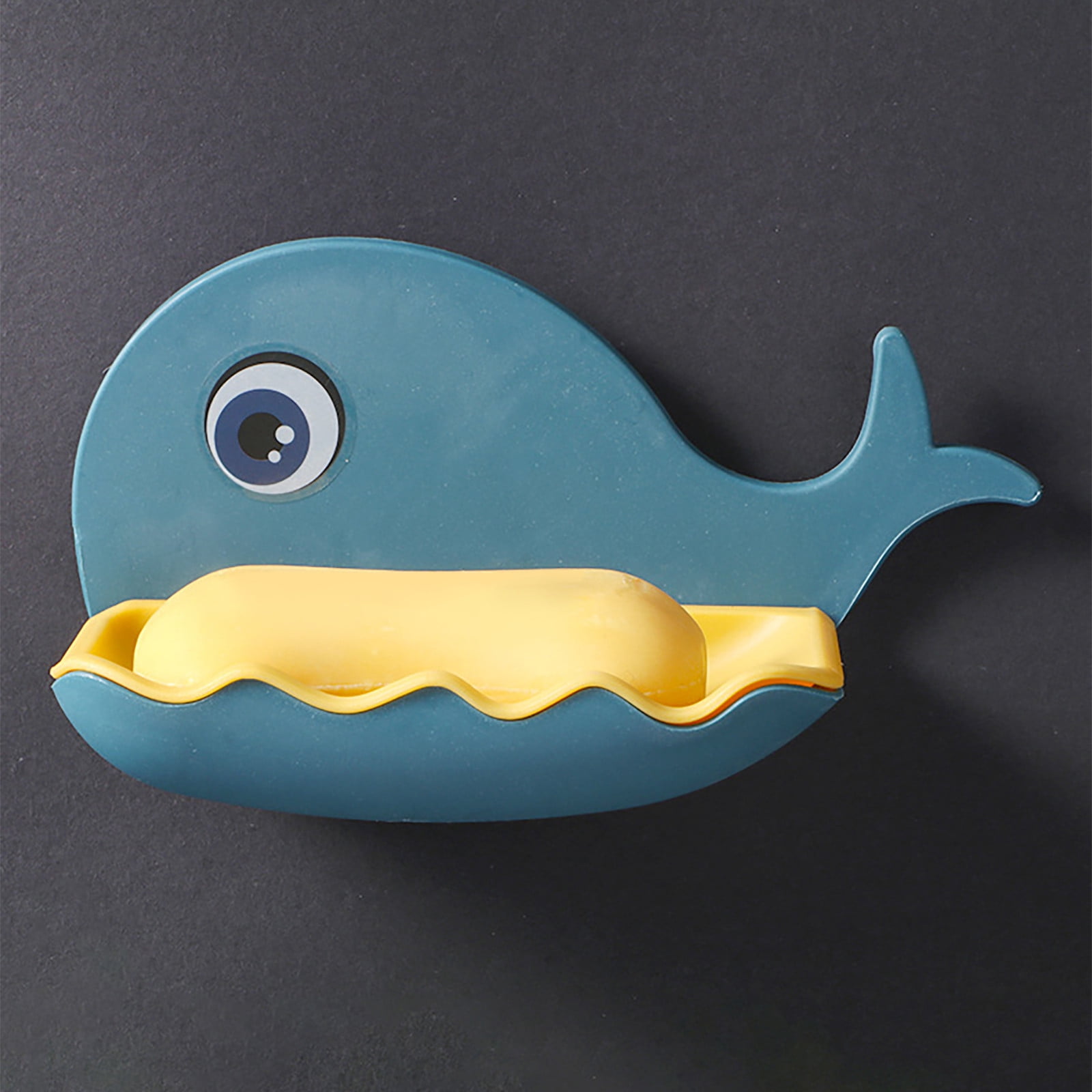 Cailmei Flexible Bathroom Soap Dish Storage Rack Soapbox Tray Dark Blue