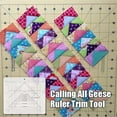 thumbnail image 1 of Menrkoo Flying Geese Trim Cutting Ruler Triangular Quilted Patchwork Ruler--1Pc As Show B, 1 of 8