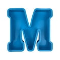 thumbnail image 1 of Menrkoo Large Alphabet Epoxy Resin Mould English Letter Silicone Alphabet Letter Blue M, 1 of 2