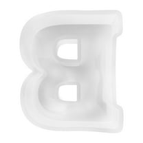 Cailmei Large Alphabet Epoxy Resin Mould English Letter Silicone Alphabet Letter White B