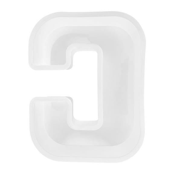 Cailmei Large Alphabet Epoxy Resin Mould English Letter Silicone Alphabet Letter White C