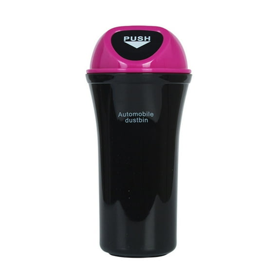 Cailmei Mini Auto Car Dustbin Rubbish Trash Can Garbage Box Case Bin Storage Hot Pink Free Size