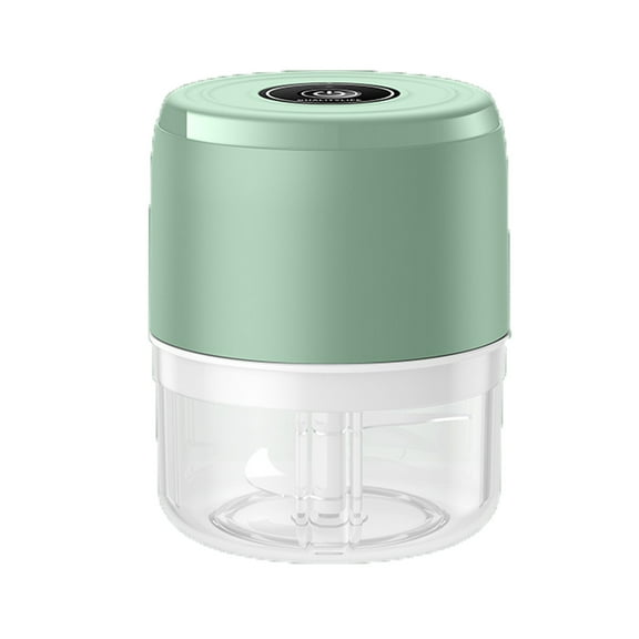 Menrkoo Mini Wireless Garlic Mash Machine Home Garlic Mash Device Small Rechargeable Supplementary Food Cooking Machine Green S