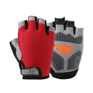 Cailmei Sports Fitness Half Finger Gloves Cycling Mountaineering Workout Gloves Red Xl