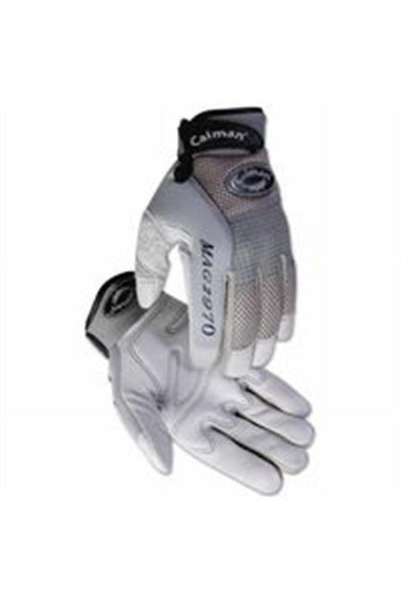 M.A.G. Gray Deerskin Mechanics Gloves- Large- Deerskin- Unlined- Gray- Black