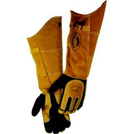 Caiman Revolution Welding Gloves, Goat Grain Leather, Small, White/Gold - 1 PR (607-1868-S)