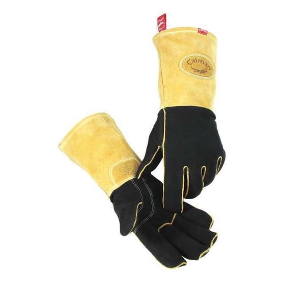 1852 Welding Gloves, Gauntlet Cuff, Wing Thumb, Premium Deerskin, L, 1 PR