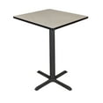 thumbnail image 1 of Cain 30" Square Cafe Table with Steel X Base and Hidden Adjustable Glides - Maple, 1 of 6