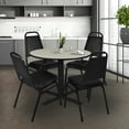 thumbnail image 1 of Regency Cain 36 in. Round X-Base Breakroom Table- Maple & 4 Restaurant Stack Chairs- Black, 1 of 8