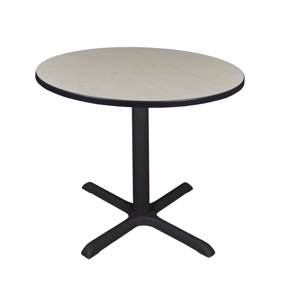 Regency Cain Large 42 in. Round X-Base Breakroom Table- Maple