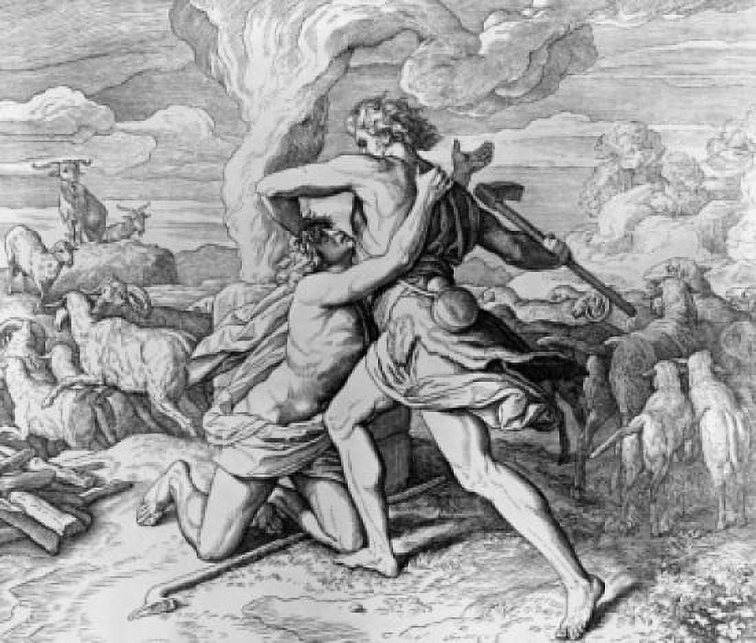 Cain Slays Abel Carolsfeld Julius Schnorr Von 1794-1872 German Canvas Art - Julius Schnorr von Carolsfeld (18 x 24)